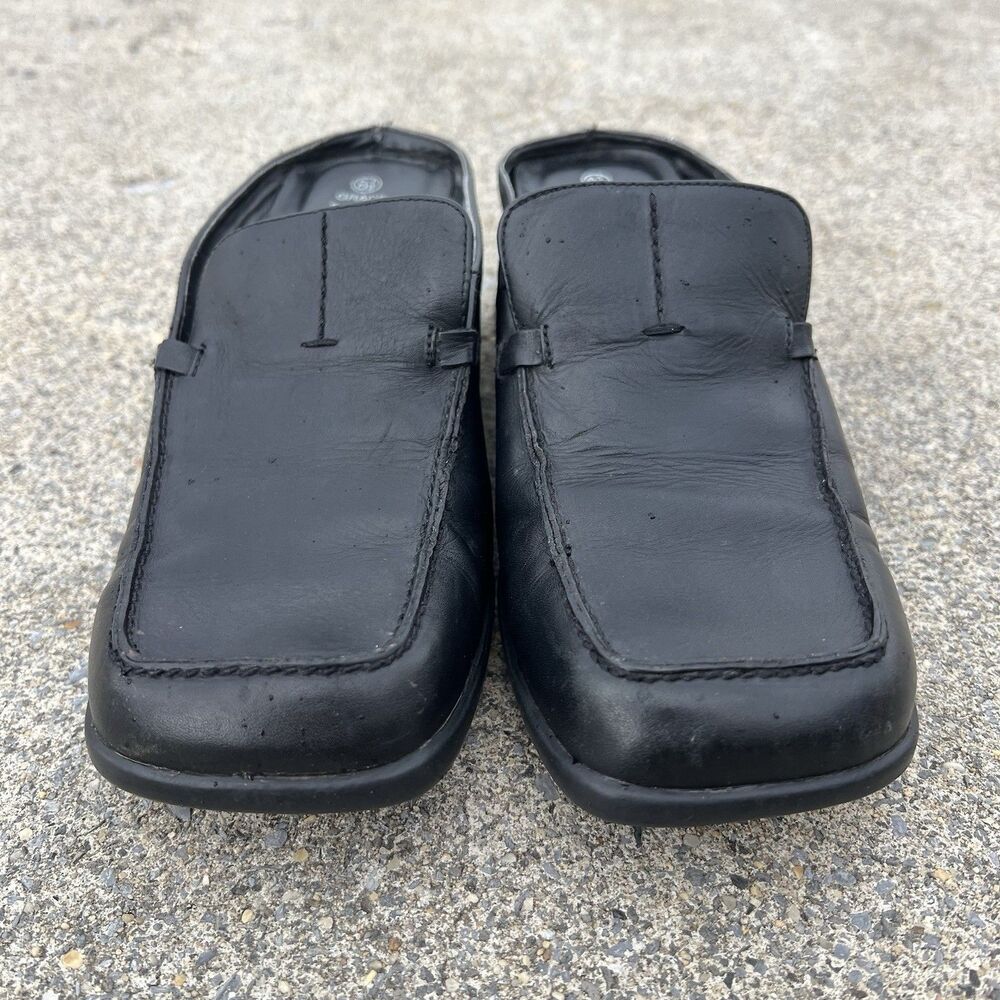 Vintage 90s Leather Slip on Mule Slides - Picture 9 of 10